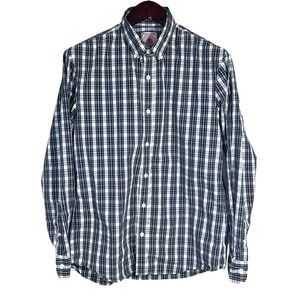 J Press Trunk Club Shirt Mens L Blue Plaid Long Sleeve Button Down Casual Preppy